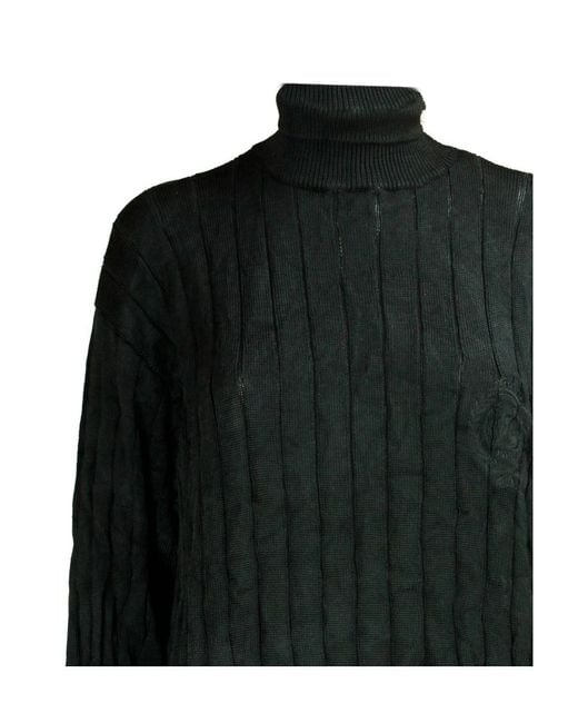 Balenciaga Black Creased Turtleneck Knit Jumper