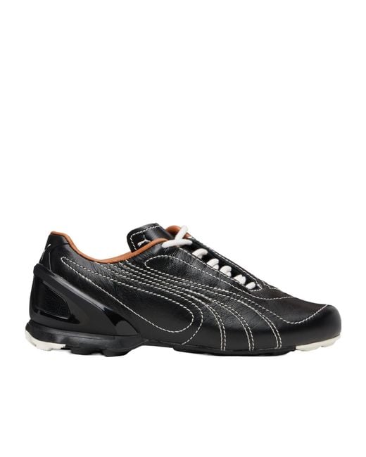 PUMA Black Vs-1 Leather Sneakers for men