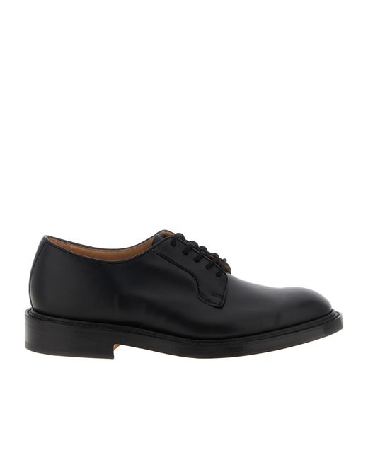 Tricker's Black Tricker's Roberto Lace-Up Derby Shoes for men