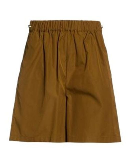 Max Mara Natural Elastic-Waist Wide-Leg Shorts