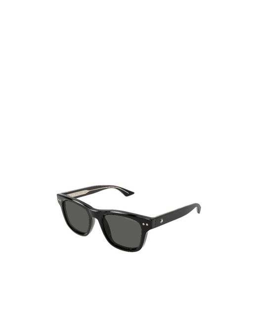 Montblanc Black Eyewear Rectangular Frame Sunglasses for men