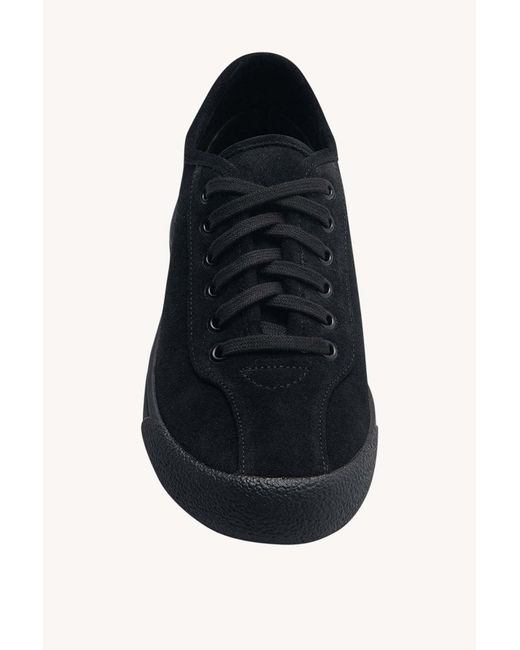 The Row Black Suede Lace-Up Sneakers for men