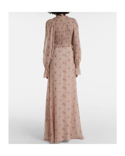Blumarine Pink Silk Georgette Gown