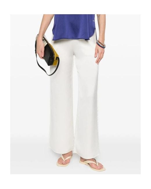 Calvin Klein White Elasticated-Waist Trousers