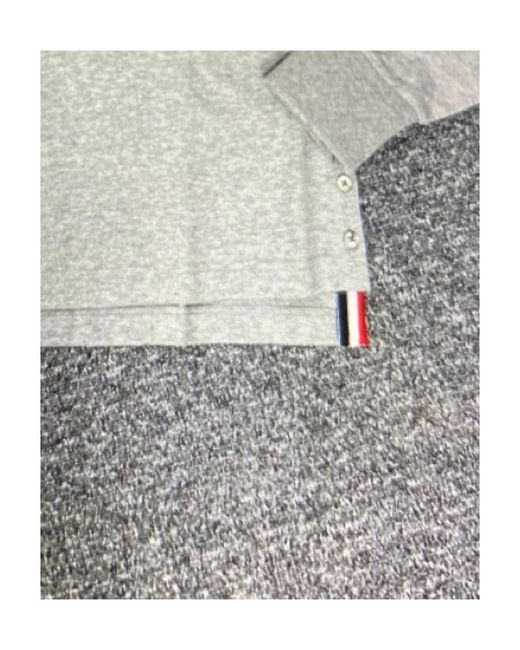Thom Browne Gray Engineered 4-Bar Long Sleeve T-Shirt