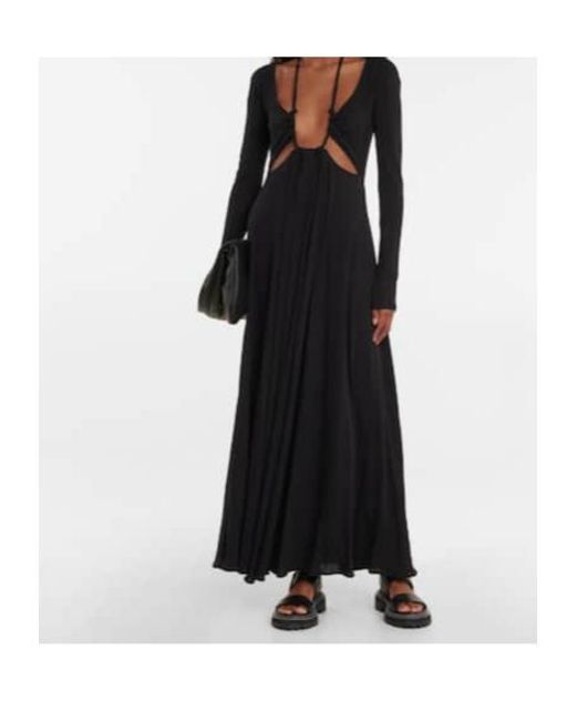 Proenza Schouler Black Cutout Jersey Maxi Dress