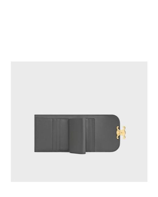 Céline Gray Small Flap Wallet Triomphe