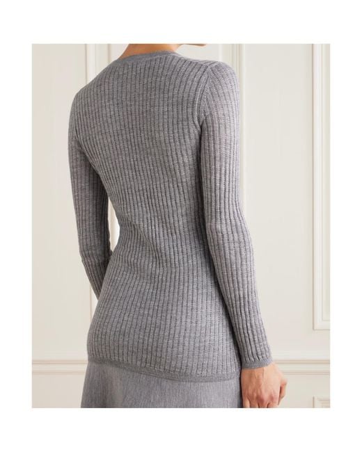 Gabriela Hearst Gray Long Sleeve Cardigan