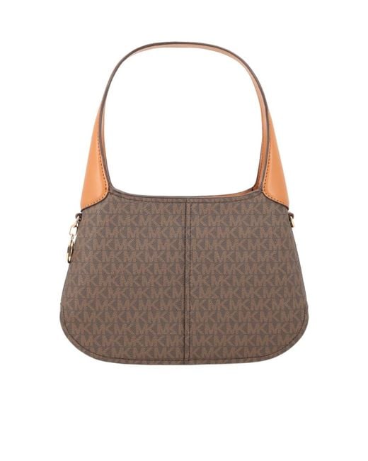 MICHAEL Michael Kors Brown Alice Small Signature Logo Shoulder Bag
