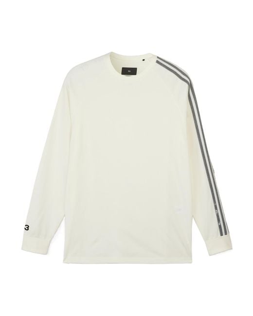 Y-3 Natural 3-Stripes Long-Sleeved T-Shirt for men