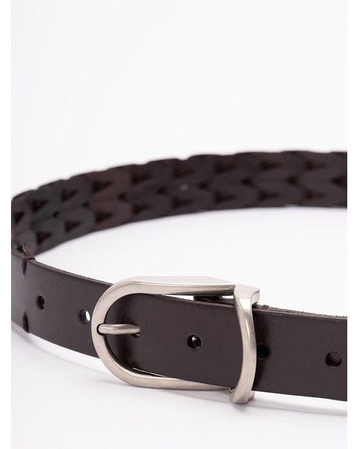 Brunello Cucinelli White Braided Belt for men