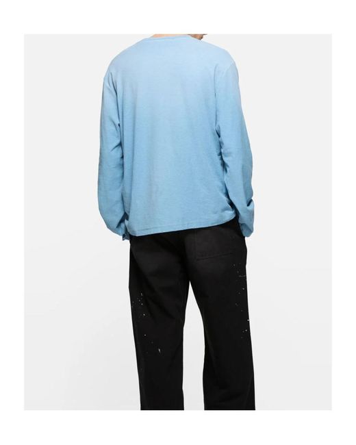 Acne Blue Sprayed 1996 Long-Sleeve T-Shirt for men