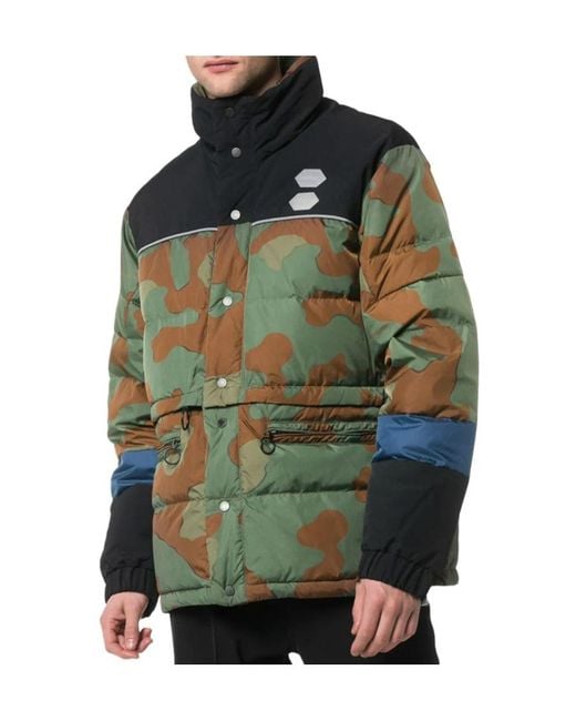 Off-White c/o Virgil Abloh Blue Camouflage Down Jacket for men