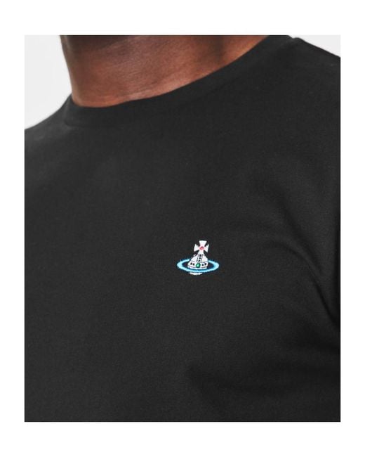 Vivienne Westwood Black Crew Neck Short-Sleeved T-Shirt for men