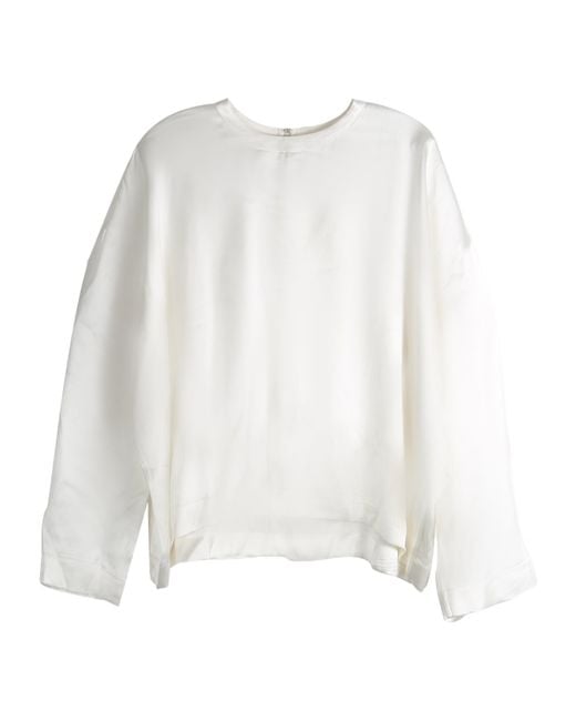 Totême White Totême Boxy Satin Top