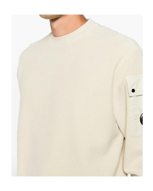 C P Company White Long-Sleeve Sweatshirt for men