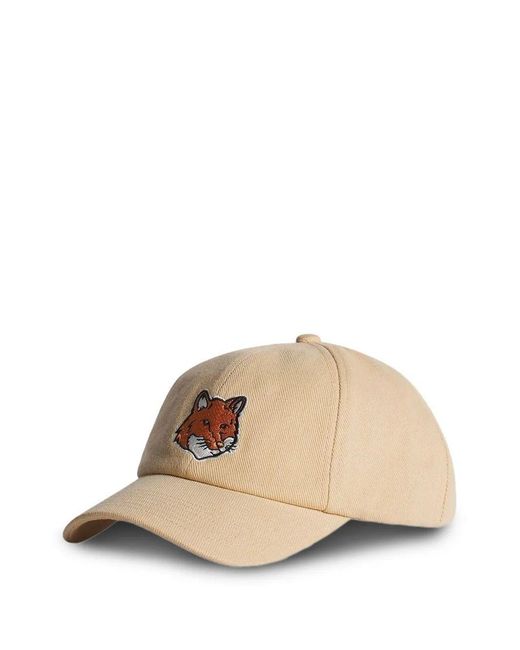 Maison Kitsuné Natural Maison Kitsuné Fox Head Cap for men