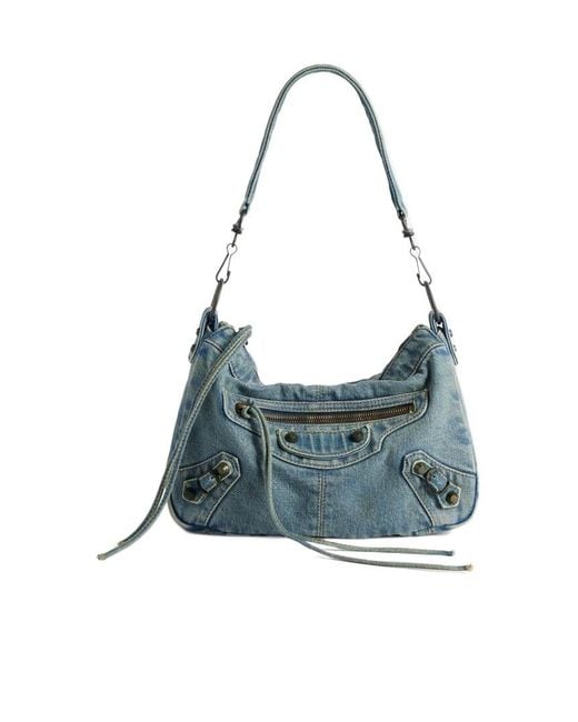 Balenciaga Blue Le City Moto Small