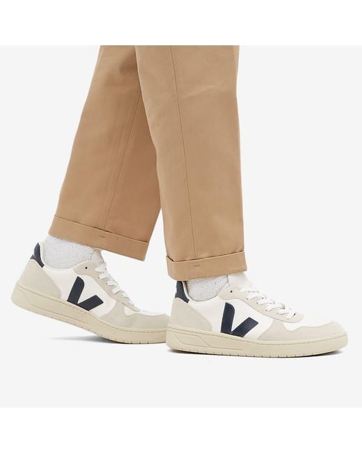 Veja White Logo Sports Shoes for men