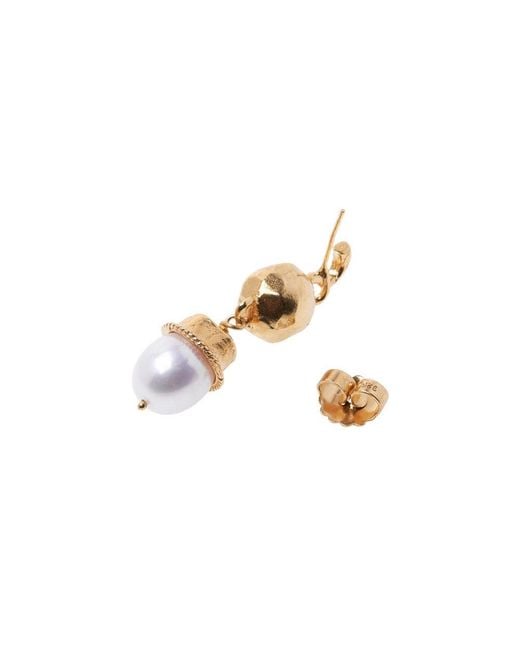 Alighieri Metallic Pearl Earrings
