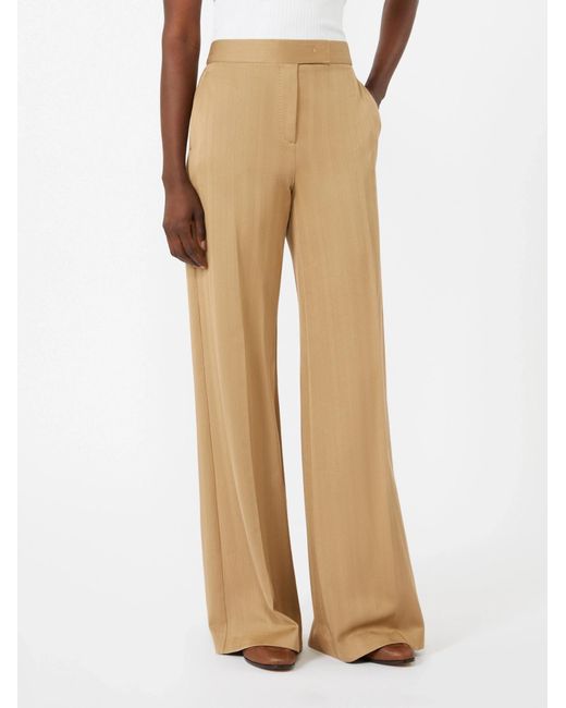Max Mara Natural Mxmoliato High Waisted Wide-Leg Pants