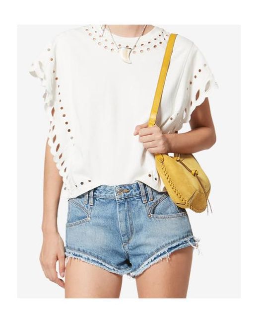 Isabel Marant Yellow Oskan Moon Shoulder Bag