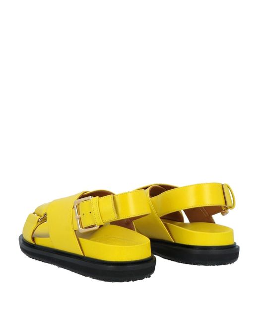 Marni Yellow Slingback Sandals