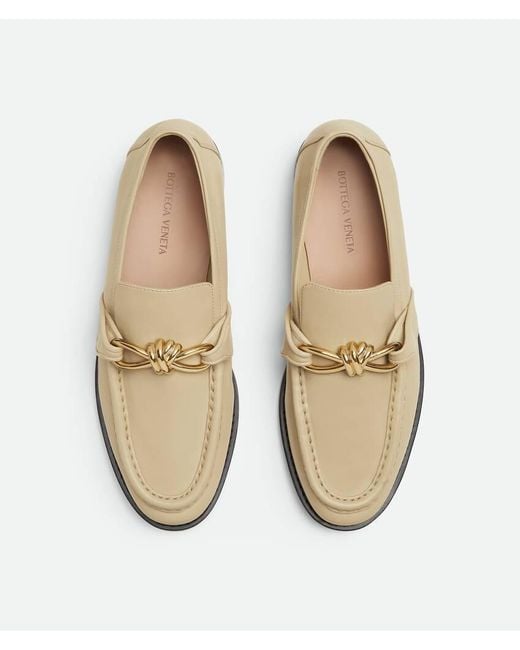 Bottega Veneta White Astaire Slip-On Loafers