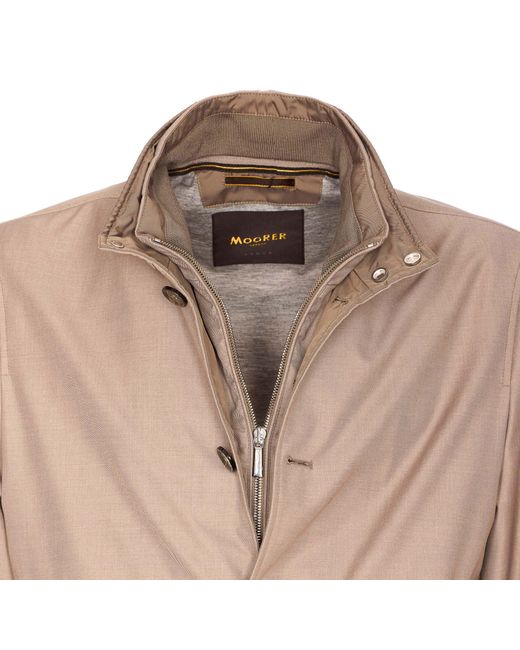 Moorer Natural Bernie High Neck Jacket for men