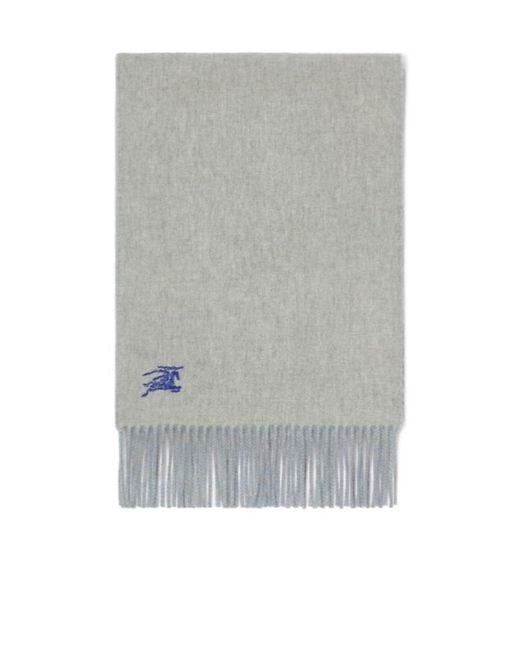 Burberry Blue Reversible Knight Embroidered Scarf for men