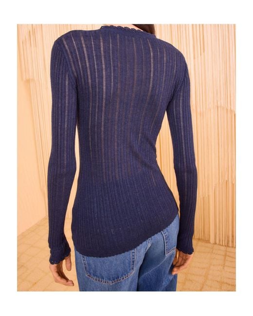 Ulla Johnson Blue Delia Top