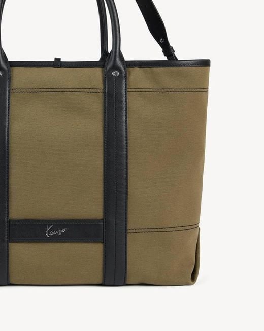 KENZO Green Utility' Reversible Large Tote Bag for men