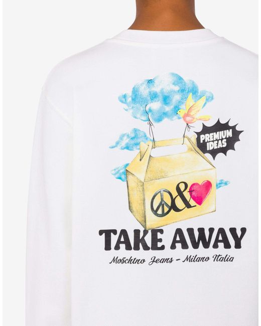 Moschino White Logo Sweater