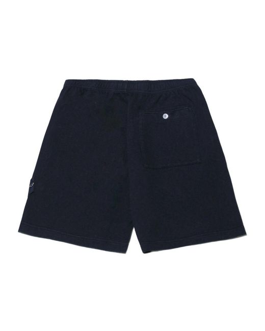 Stone Island Blue Logo Patch Bermuda Shorts for men