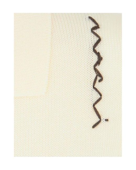 Marni White Knit Buttoned Cardigan