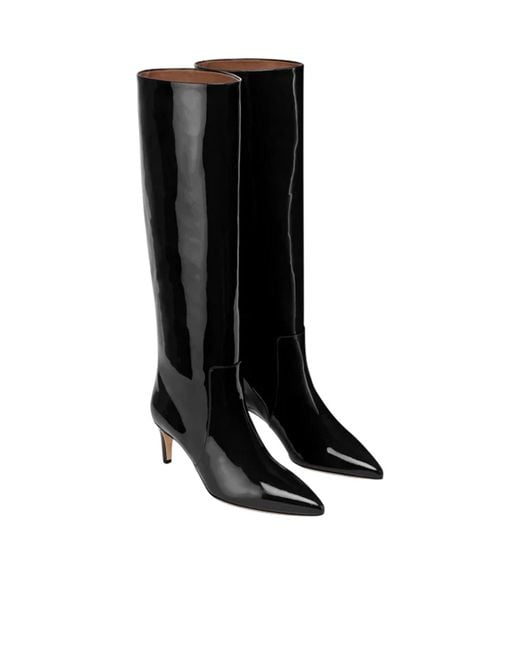 Paris Texas Black 60Mm Pointed-Toe Knee-High Boots