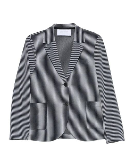 Harris Wharf London Gray Striped Pocket Jacket