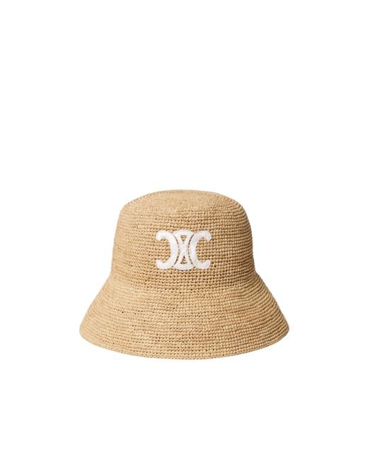 Céline Natural Triomphe Bucket Hat