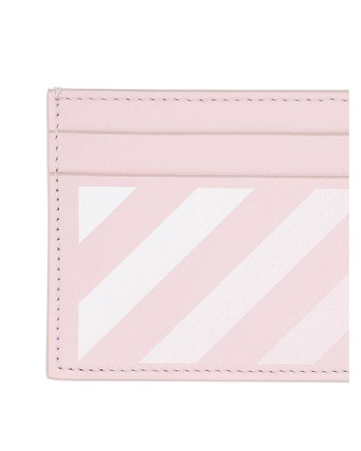Off-White c/o Virgil Abloh Pink Leather Stripes Cardholder