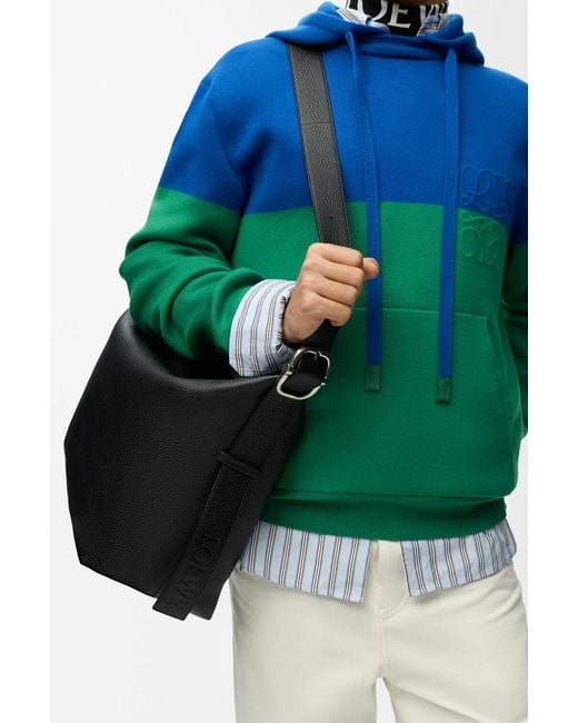Loewe Black Large Loop Hobo Bag for men