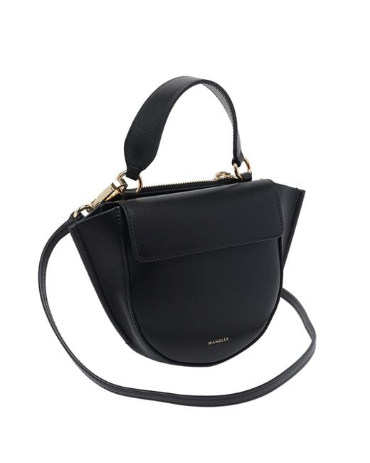 Wandler Black Hortensia Logo Embossed Tote Bag