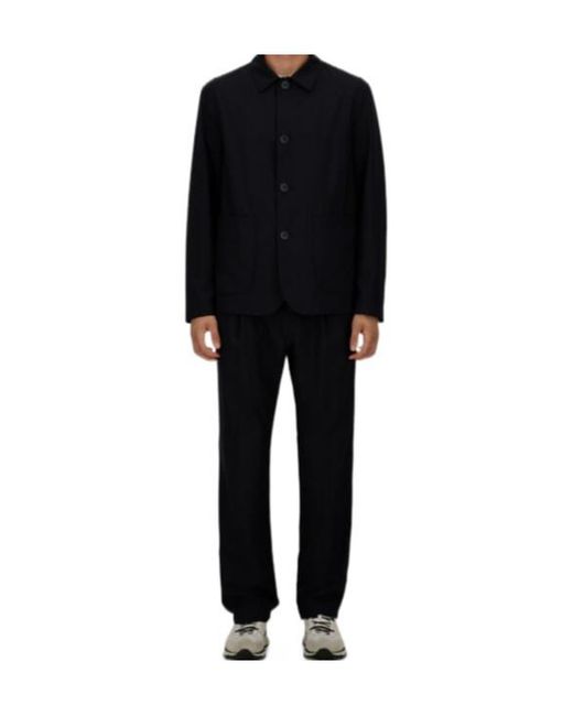 Herno Blue Single-Breasted Patch-Pocket Jacket for men