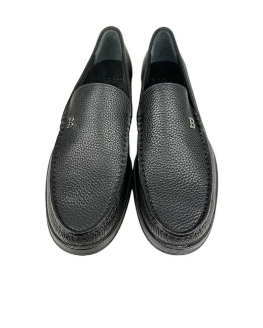 Bally Gray Logo Business Casual Shoes for men