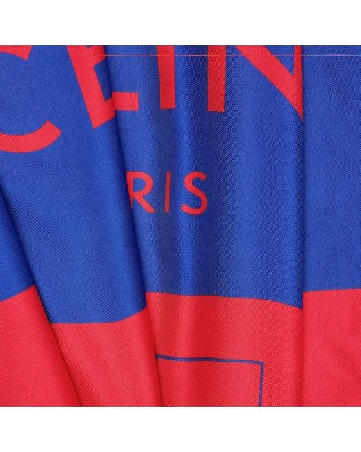 Céline Red Square Silk Scarf