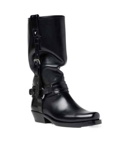Fendi Black Count Leather Boots