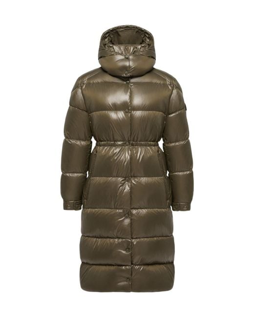 Moncler Green Cavettaz Hooded Long Down Jacket