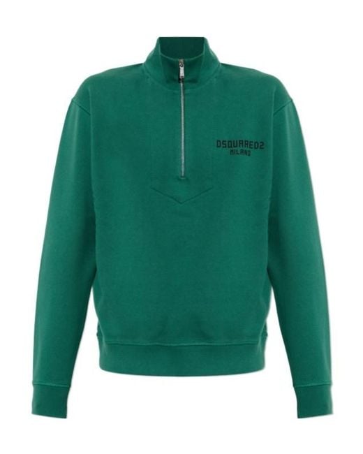 DSquared² Green Long-Sleeve Sweatshirt for men