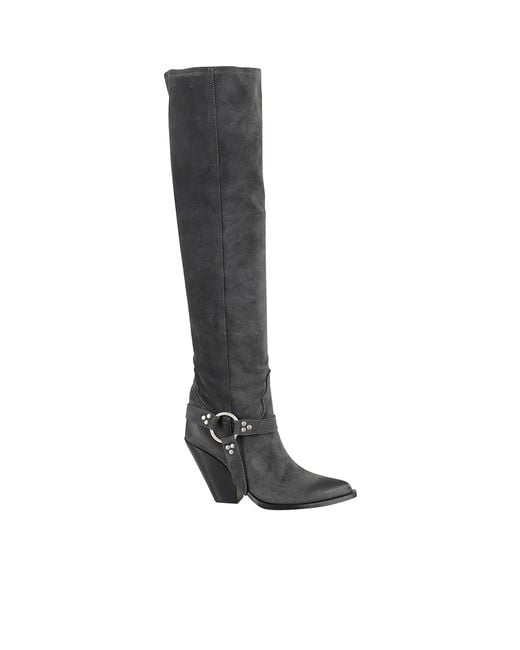 Sonora Boots Black Thick-Heeled Boots