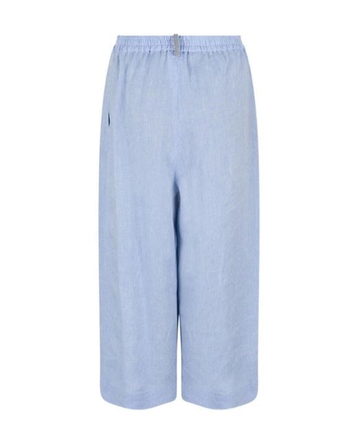 Fabiana Filippi Blue Wide-Leg Casual Pants