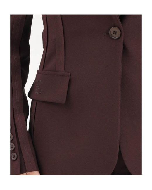 Elisabetta Franchi Purple Bourdeaux Tailored Blazer